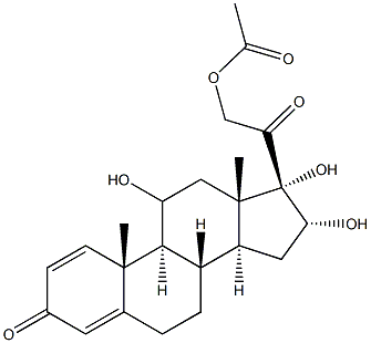 16A-HYDROXY PREDNISOLONE-21-ACETATE Struktur