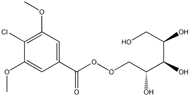 4-Chloro-3,5-dimethoxybenzoic-O-arabitol ester Struktur