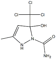 3-methyl-5-hydroxy-5-trichloromethyl-1H-1-pyrazolcarboxyamide Struktur