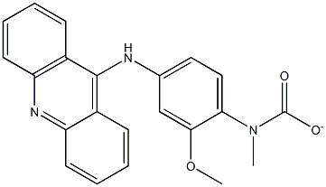 methyl-N-(4-(9-acridinylamino)-2-methoxyphenyl)carbamate Struktur