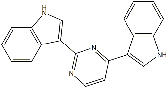 2,4-bis(3'-indolyl)pyrimidine Struktur