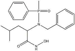 N-hydroxy-2-((methylphenylphosphinyl)benzylamino)-4-methylpentanamide Struktur