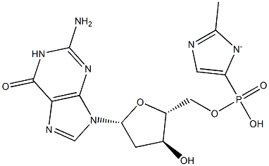 deoxyguanosine 5'-phosphoro-2-methylimidazolide Struktur