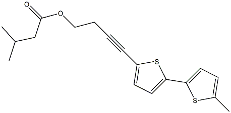 5'-methyl-5-(4-(3-methyl-1-oxobutoxy)-1-butynyl)-2,2'-bithiophene Struktur