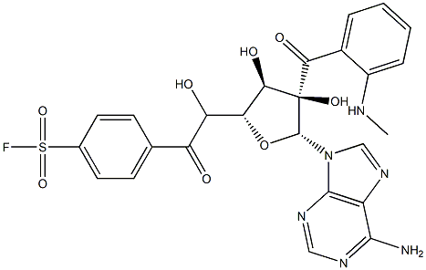 5'-(4-fluorosulfonylbenzoyl)-2'-(methylanthraniloyl)adenosine Struktur