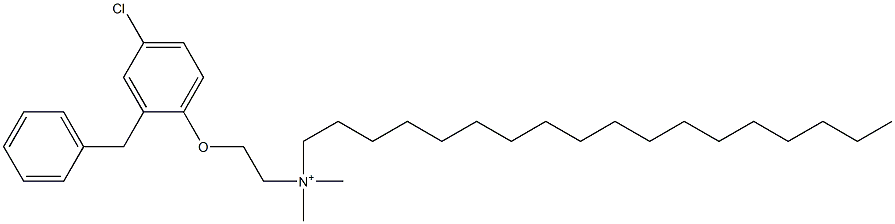 2-(2'-benzyl-4-chlorophenoxy)ethyl dimethyl n-octadecyl ammonium Struktur