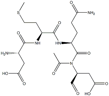 acetyl-aspartyl-methionyl-glutaminyl-aspartyl-aldehyde Struktur