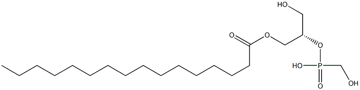 1-palmitoyl-sn-glycero-3-phosphomethanol Struktur