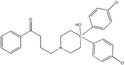 4,4-bis(4-chlorophenyl)-4-hydroxypiperidinobutyrophenone Struktur