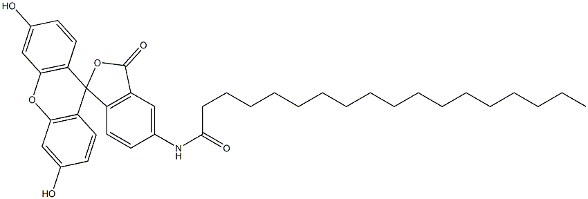 5-(N-octadecanoyl)aminofluorescein Struktur