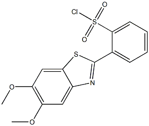 2-(5',6'-dimethoxybenzothiazolyl)benzenesulfonyl chloride Struktur