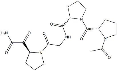 N-acetylprolyl-prolyl-glycyl-prolyl-methylamide Struktur