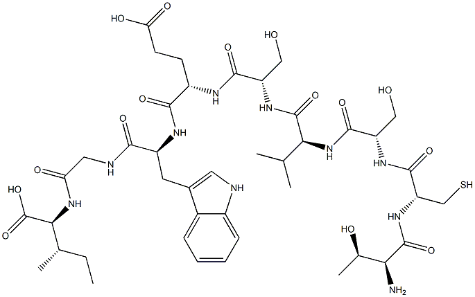 threonyl-cysteinyl-seryl-valyl-seryl-glutamyl-tryptophyl-glycyl-isoleucine Struktur