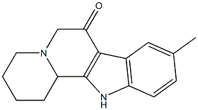 9-methyl-1,2,3,4,6,7,12,12b-octahydro-7-oxo-indolo(2,3-a)quinolizine Struktur