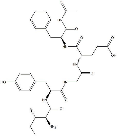 acetyl-isoleucyl-tyrosyl-glycyl-glutamyl-phenylalaninamide Struktur