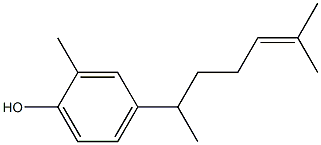 4-(1',5'-dimethylhex-4'-enyl)-2-methylphenol Struktur