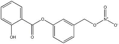 2-hydroxybenzoic acid 3-nitrooxymethylphenyl ester Struktur