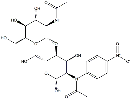 4-nitrophenyl-N,N'-diacetylchitobiose Struktur