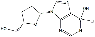 6-chloro-2',3'-dideoxyinosine Struktur