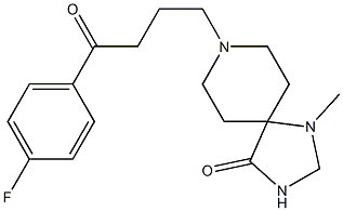 8-(3-(4-fluorobenzoyl)propyl)-1-methyl-1,3,8-triazaspiro(4,5)decan-4-one Struktur