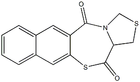 1,13a-dihydro-3H,5H,13H-naphtho(2,3-f)thiazolo(4,3-c)(1,4)thiazepine-5,13-dione Struktur