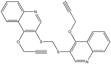 bis(4-propargyloxy-3-quinolylthio)methane Struktur