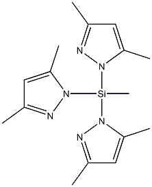 tris(3,5-dimethylpyrazol-1-yl)methylsilane Struktur