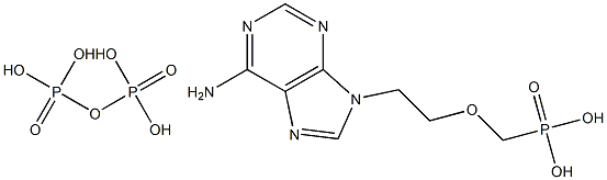 9-(2-(phosphonomethoxy)ethyl)adenine diphosphate Struktur