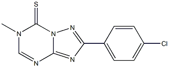 2-(4-chlorophenyl)-6-methyl-1,2,4-triazolo(1,5-a)-1,3,5-triazine-7(6H)-thione Struktur