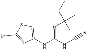 N-(5-bromo-3-thienyl)-N'-cyano-N''-tert-pentylguanidine Struktur