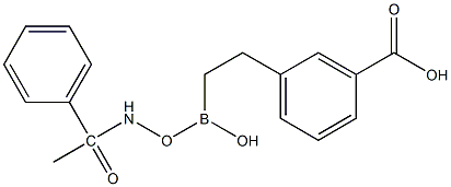 1-phenylacetamido-2-(3-carboxyphenyl)ethylboronic acid Struktur