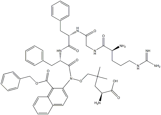 benzyloxycarbonyl-arginyl-glycyl-phenylalanyl-phenylalanyl-leucine-4-methoxy-2-naphthylamine Struktur