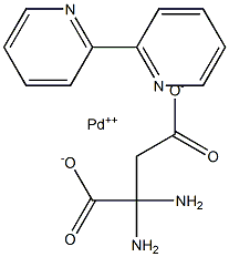 (2,2'-bipyridine)(diaminosuccinic acid)palladium(II) Struktur