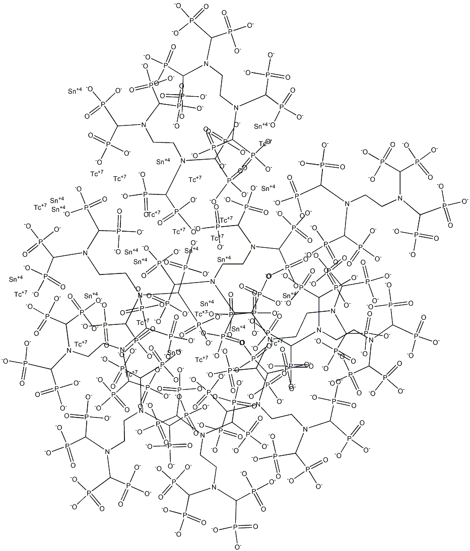 technetium tin ethylenediaminetetramethylenephosphonate Struktur