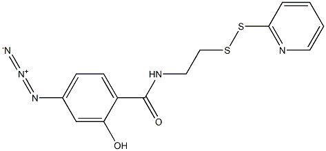 S-(2-(4-azidisalicylamido)ethylthio)-2-thiopyridine Struktur