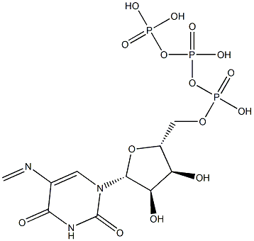 5-methyleneaminouridine triphosphate Struktur