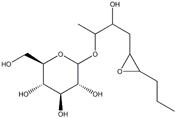 5,6-epoxy-5,6-dihydro-3-hydroxy-beta-ionylglucoside Struktur