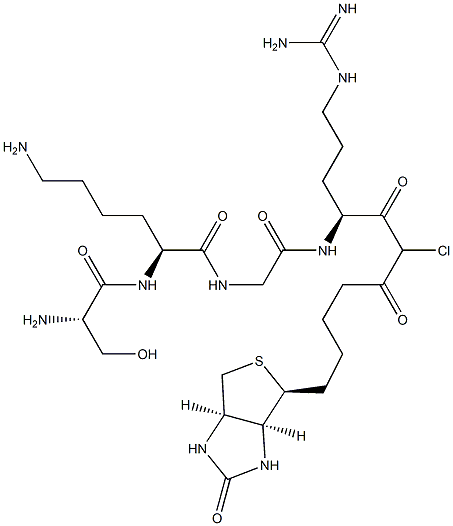 biotinyl-seryl-lysyl-glycyl-arginyl-chloromethane Struktur