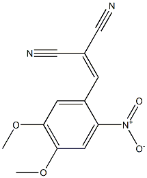 1,1-dicyano-2-(4,5-dimethoxy-2-nitrophenyl)ethene Struktur