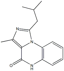 1-isobutyl-3-methylimidazo(1,5-a)quinoxalin-4(5H)-one Struktur