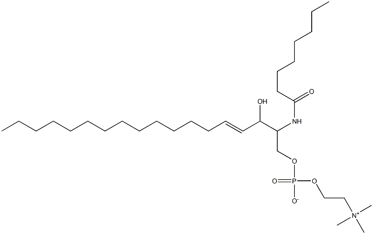 N-octanoylsphingosine-1-phosphocholine Struktur