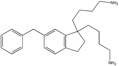 1,1-bis(4-aminobutyl)-6-benzylindane Struktur