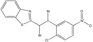 1-(benzothiazol-2-yl)-1,2-dibromo-2-(2-chloro-5-nitrophenyl)ethane Struktur