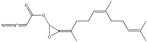 epoxyfarnesyl diazoacetate Struktur