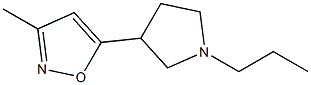 3-methyl-5-(1-propyl-3-pyrrolidinyl)isoxazole Struktur