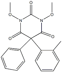 1,3-dimethoxymethyl-5,5-diphenylbarbituric acid Struktur