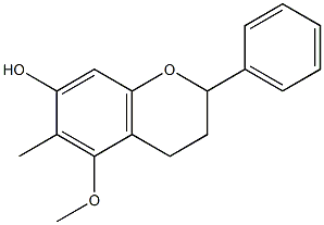 5-methoxy-6-methylflavan-7-ol Struktur