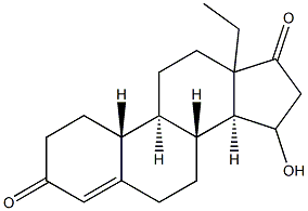 13-ethyl-15-hydroxygon-4-ene-3,17-dione Struktur