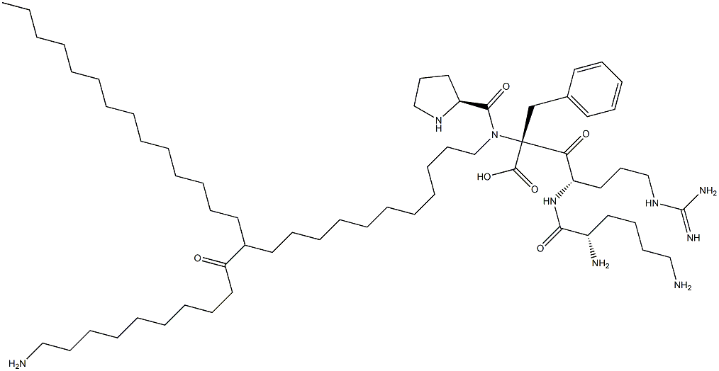 lysyl-arginyl-12-aminodecanoyl-seryl-prolyl-phenylalanine Struktur