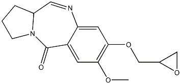 8-(2,3-epoxypropoxy)-7-methoxy-1,2,3,11a-tetrahydro-5H-pyrrolo(2,1-c)(1,4)benzodiazepin-5-one Struktur